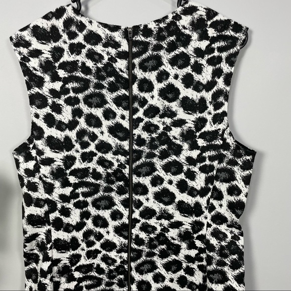 NATORI snow leopard print midi dress Sz 12 - Picture 7 of 15